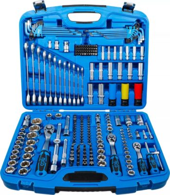 Set chei tubulare Profil ondulat, antrenare 6,3 mm (1/4") / 10 mm (3/8") / 12,5 mm (1/2"), 218 piese, BGS 8820
