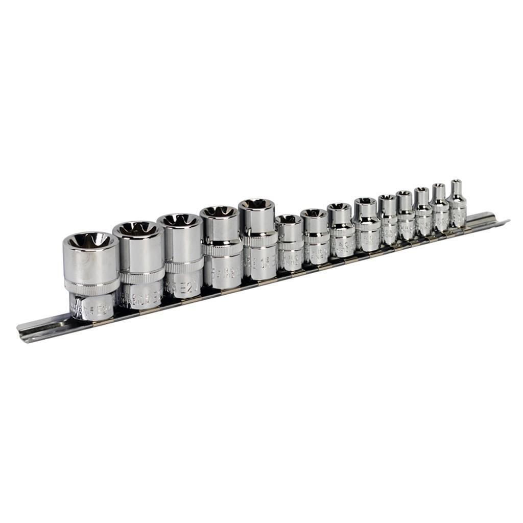 Set chei tubulare tip TRX-Star, 14 piese, 1/4”, 3/8” si 1/2” – In lucru Set chei tubulare tip TRX-Star, 14 piese, 1/4”, 3/8” si 1/2” - In lucru