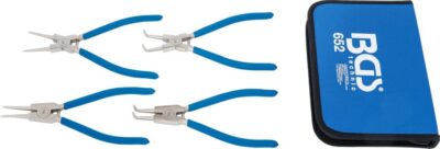 Set cleşti pentru inele de siguranţa, lungime 250 mm, 4 piese, BGS 652