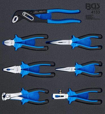Set clesti si patenti in termoformat pentru dulap de scule, 7 piese, BGS 4133