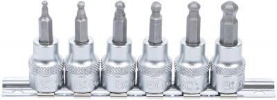 Set cu biti Imbus cu cap sferic 3-8mm, antrenare cu tubulara 3/8", 7 piese, BGS 5109