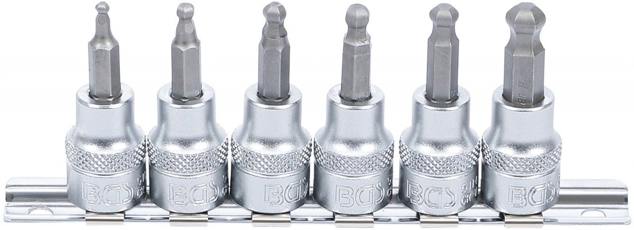 Set cu biti Imbus cu cap sferic 3-8mm, antrenare cu tubulara 3/8″, 7 piese, BGS 5109 – Chei Tubulare cu Biti Set cu biti Imbus cu cap sferic 3-8mm, antrenare cu tubulara 3/8", 7 piese, BGS 5109 - Chei Tubulare cu Biti