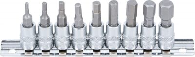 Set cu biti Imbus in Inch 3/32"-3/8", antrenare cu tubulara 1/4", 9 piese, BGS 2749
