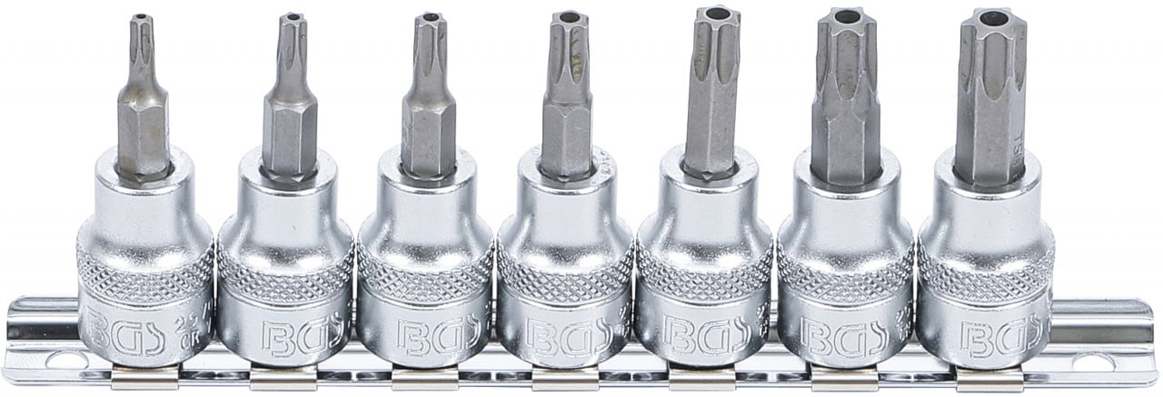 Set cu biti Torx cu gaura T15-T50, antrenare cu tubulara 3/8″, 7 piese, BGS 9341 – Chei Tubulare cu Biti Set cu biti Torx cu gaura T15-T50, antrenare cu tubulara 3/8", 7 piese, BGS 9341 - Chei Tubulare cu Biti