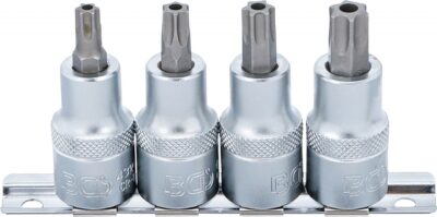 Set cu biti Torx cu gaura T40 - T45 - T50 - T55, antrenare cu tubulara 1/2, 4 piese, BGS 8885
