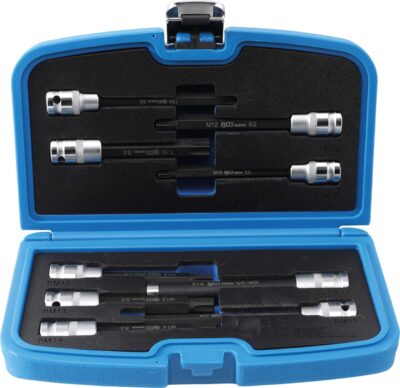 Set cu biti Torx, Ribe si Spline (XZN), antrenare cu tubulara 1/2", 9 piese, BGS 5014