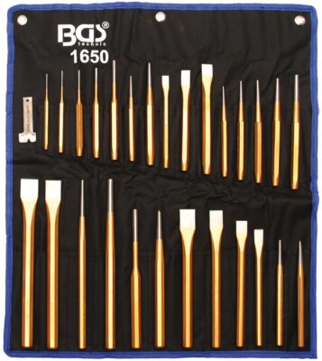 Set dalti, dornuri si punctatoare , 28 piese, BGS 1650