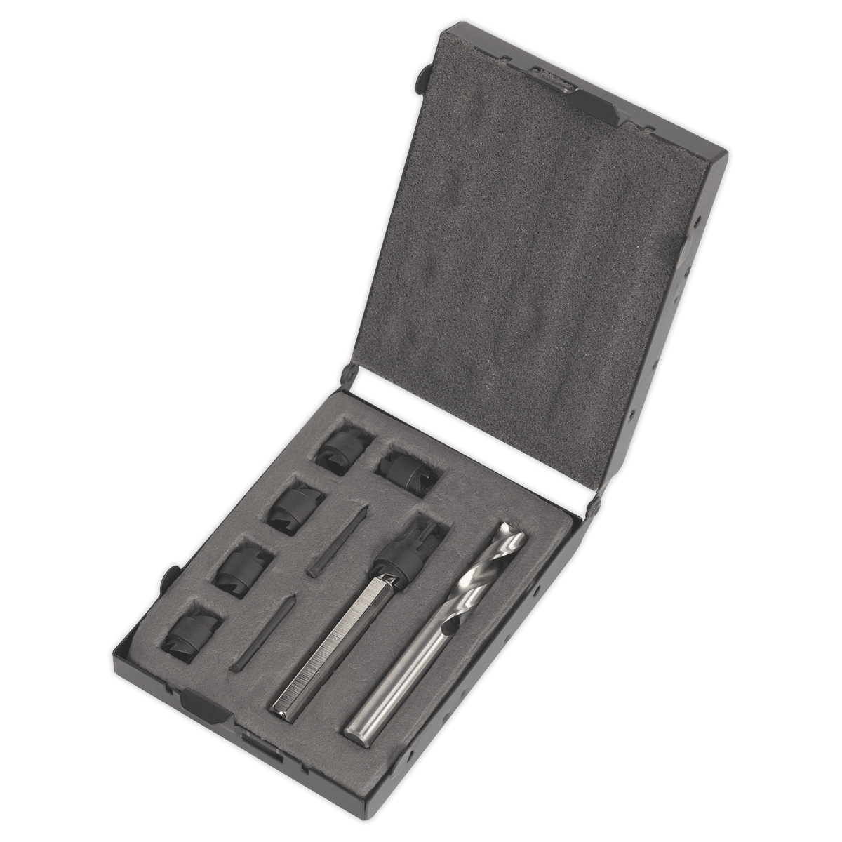 Set de burghie puncte sudura, 9 piese, Sealey – In lucru Set de burghie puncte sudura, 9 piese, Sealey - In lucru