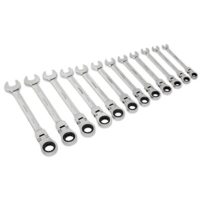 Set de chei combinate cu clichet flexibil, 8 - 19mm, 12 piese
