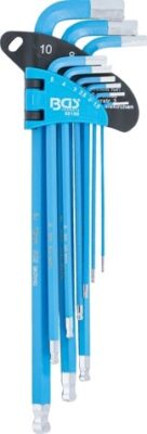 Set de chei Imbus 1.5 - 10 mm, tip L cu cap sferic, 9 piese, BGS 35100
