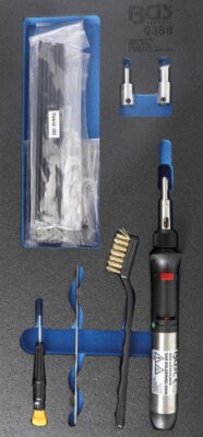 Set de reparatii pentru piese din plastic cu baghete si pistol de lipit pe gaz, BGS 9388