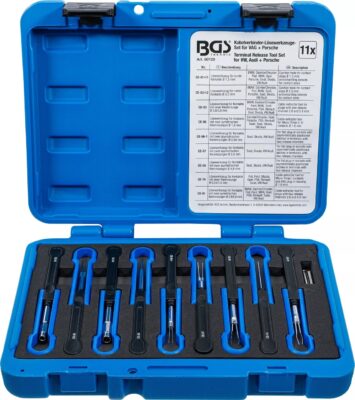 Set demontat terminale din prize si cuple electrice pentru VAG+Porsche, 11 piese, BGS 60120