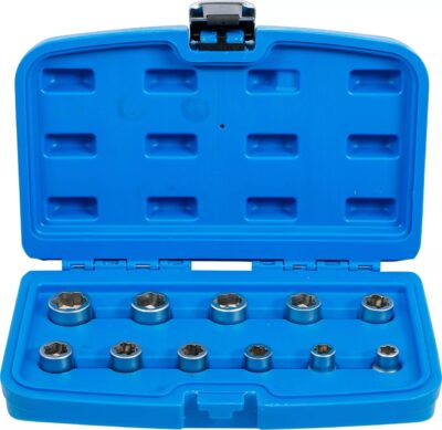 Set extractoare pentru şuruburi şi piuliţe metric, 11 piese, BGS 8383