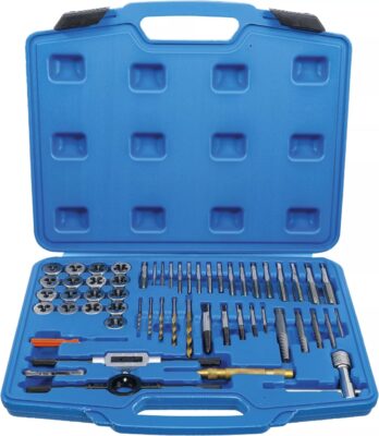Set extractoare pentru suruburi si refacere filete in Inch (ţoli), 1/4" - 1", 56 piese, BGS 70105