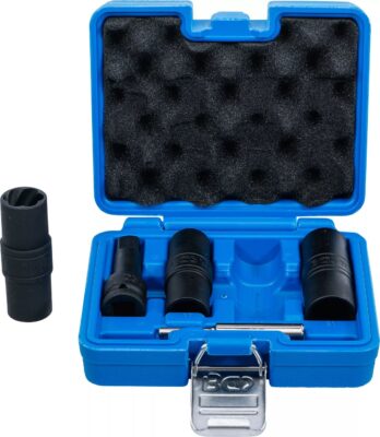 Set extractoare prezoane de roti 17 - 19 - 21 mm, antrenare 12, 5 mm (1/2"), 3 piese, BGS 7467