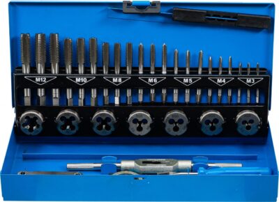 Set filiere si tarozi M3-M12, 32-piese, BGS 1925