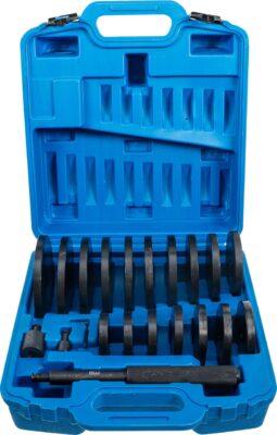 Set flanse pentru montat / demontat rulmenti, 70-150 mm, 21 piese, BGS 8736