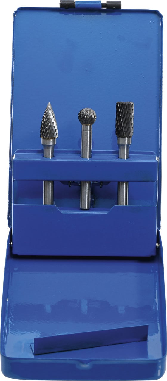 Set freze pentru alezat cu codita 6mm, 3 piese, BGS 111 – Seturi Burghie si Freze Set freze pentru alezat cu codita 6mm, 3 piese, BGS 111 - Seturi Burghie si Freze