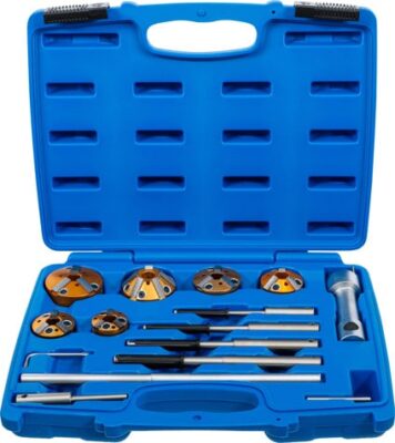 Set freze pentru corectat scaune de supape 28-65 mm, 15 piese, BGS 68346