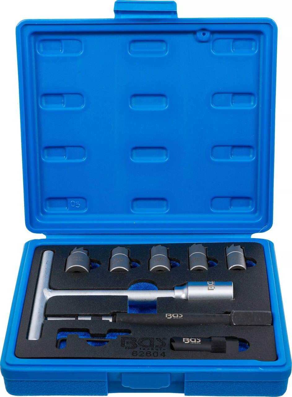 Set freze pentru rectificat scaune de injectoare, BGS 62604 – Motor Set freze pentru rectificat scaune de injectoare, BGS 62604 - Motor