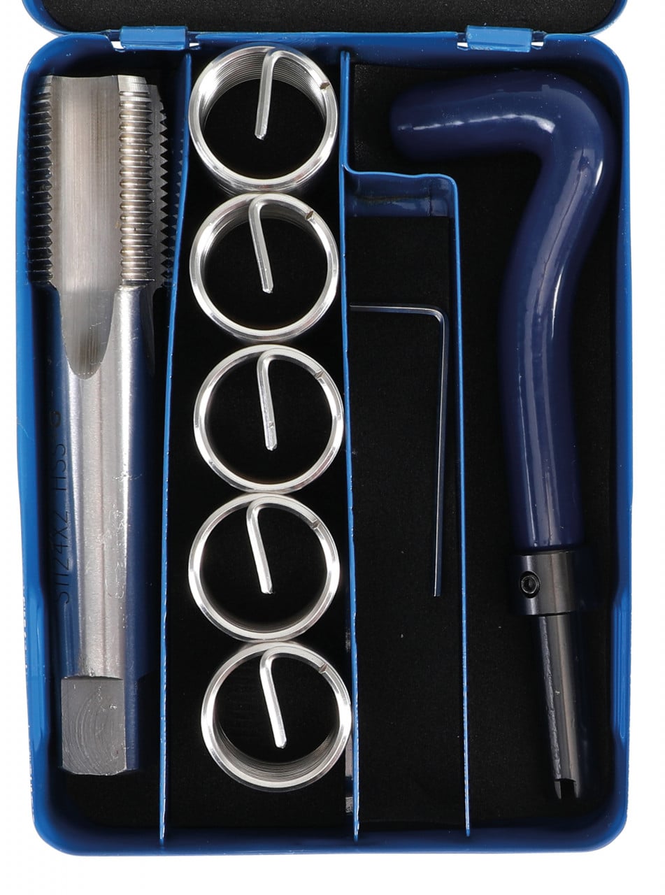 Set Helicoil pentru reparatii filete M24x2.0, 7 piese, BGS 9438 – Reparatie filete Set Helicoil pentru reparatii filete M24x2.0, 7 piese, BGS 9438 - Reparatie filete