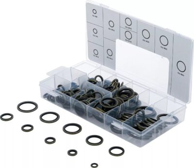 Set inele de etanşare cu nervura metalica pentru instalatii hidraulice, 150 piese, BGS 9306