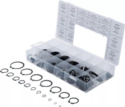 Set inele de siguranţa de exterior, Ø 3 - 32 mm, 300 piese, BGS 8046