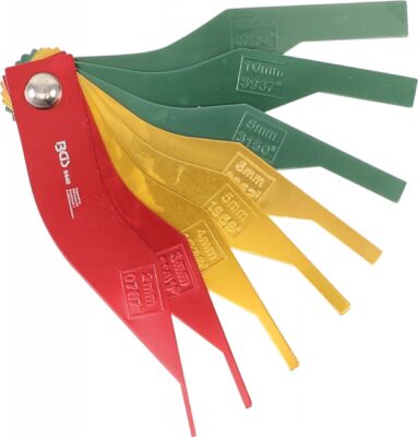 Set lere de verificare uzura pentru placute de frana, plaja 2 mm - 12 mm, 8 piese, BGS 9440