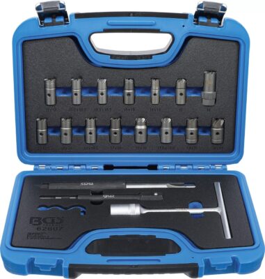 Set pentru corectat scaun de injector, 19 piese, BGS 62607