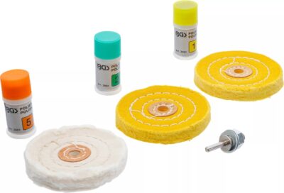 Set pentru polishat metale(otel ,inox, fier,) 7 piese, BGS 3991