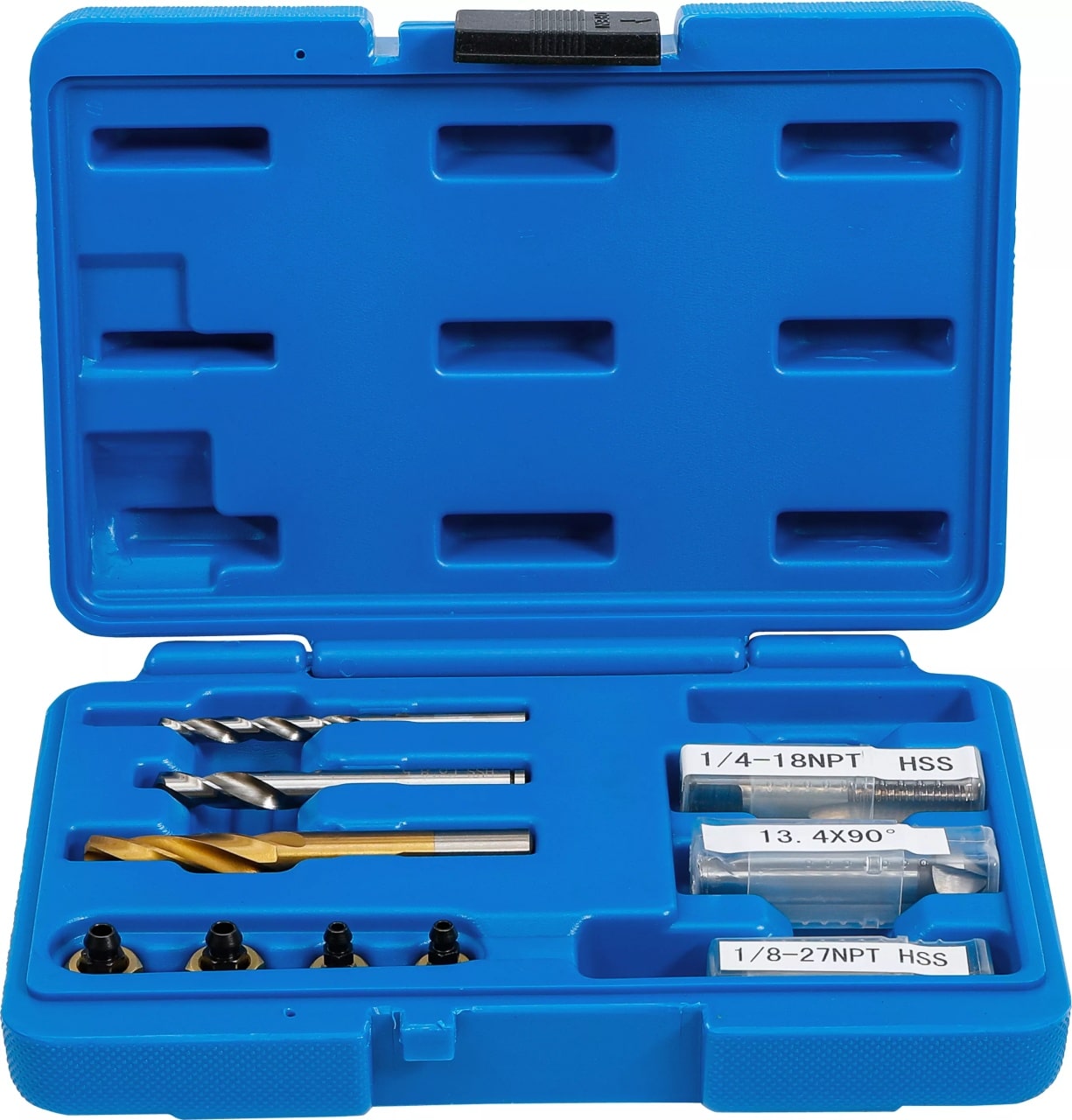 Set pentru reparatii filete pentru aerisitoare de frana 1/4″ & 1/8″ NPT, BGS 9346 – Reparatie filete Set pentru reparatii filete pentru aerisitoare de frana 1/4" & 1/8" NPT, BGS 9346 - Reparatie filete