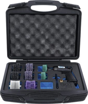 Set pentru slefuire, polizor pneumatic + perii, 17 piese, BGS 3328