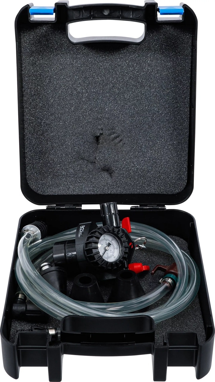 Set pentru verificare pierderi, golire, reumplere si aerisire sistem de racire, 6 piese, BGS 9502 – Testere presiune/compresie si injectie Set pentru verificare pierderi, golire, reumplere si aerisire sistem de racire, 6 piese, BGS 9502 - Testere presiune/compresie si injectie
