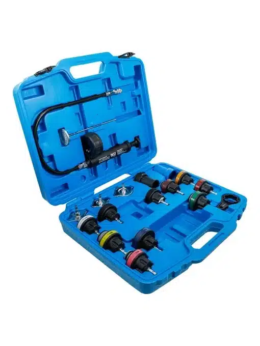 Set pentru verificare pierderi la sistemul de racire auto, 18 piese, BGS 8027 – Testere presiune/compresie si injectie Set pentru verificare pierderi la sistemul de racire auto, 18 piese, BGS 8027 - Testere presiune/compresie si injectie