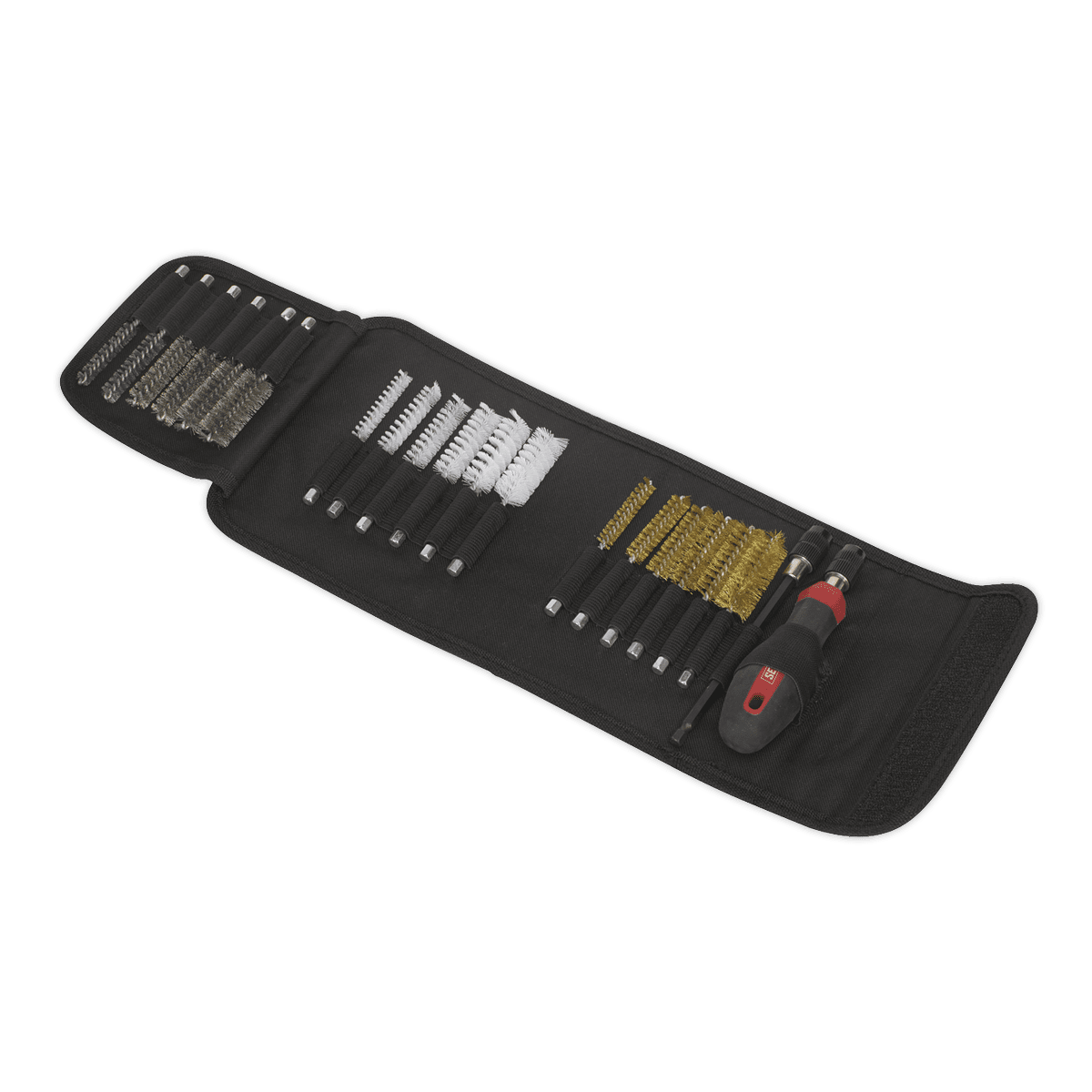 Set perii curatare, 20 piese, Sealey – In lucru Set perii curatare, 20 piese, Sealey - In lucru