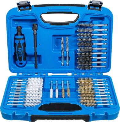 Set perii de sarma si plastic cu antrenare pentru autofiletanta, 38 piese, BGS 3078