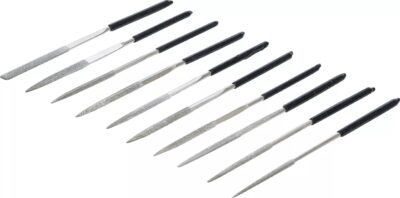 Set pile diamantate, 10 bucati, 140x3 mm, BGS 1920
