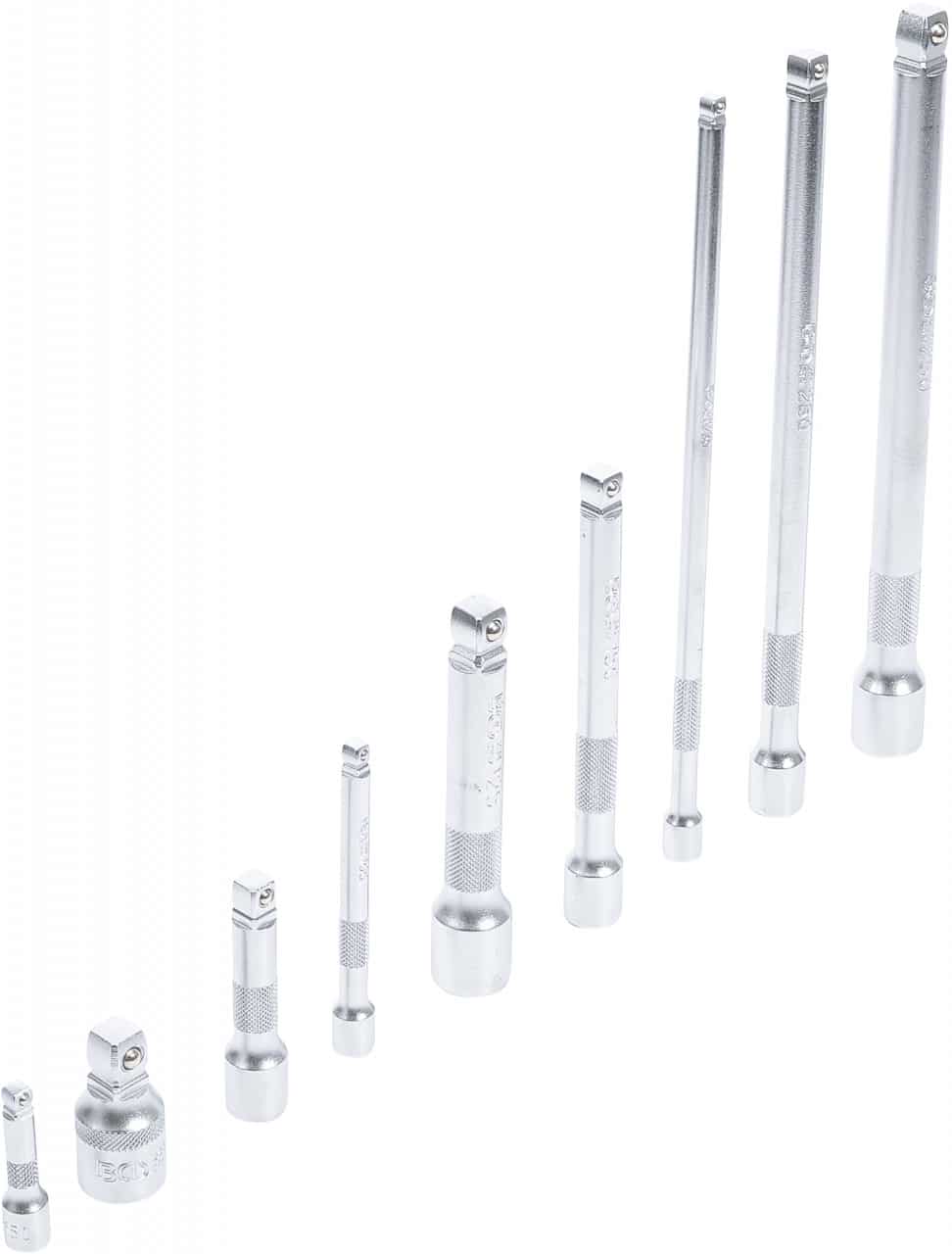 Set prelungitoare cu cap sferic 1/4″- 3/8″- 1/2″, 9 piese, BGS 2253 – Adaptoare si prelungitoare Set prelungitoare cu cap sferic 1/4"- 3/8"- 1/2", 9 piese, BGS 2253 - Adaptoare si prelungitoare
