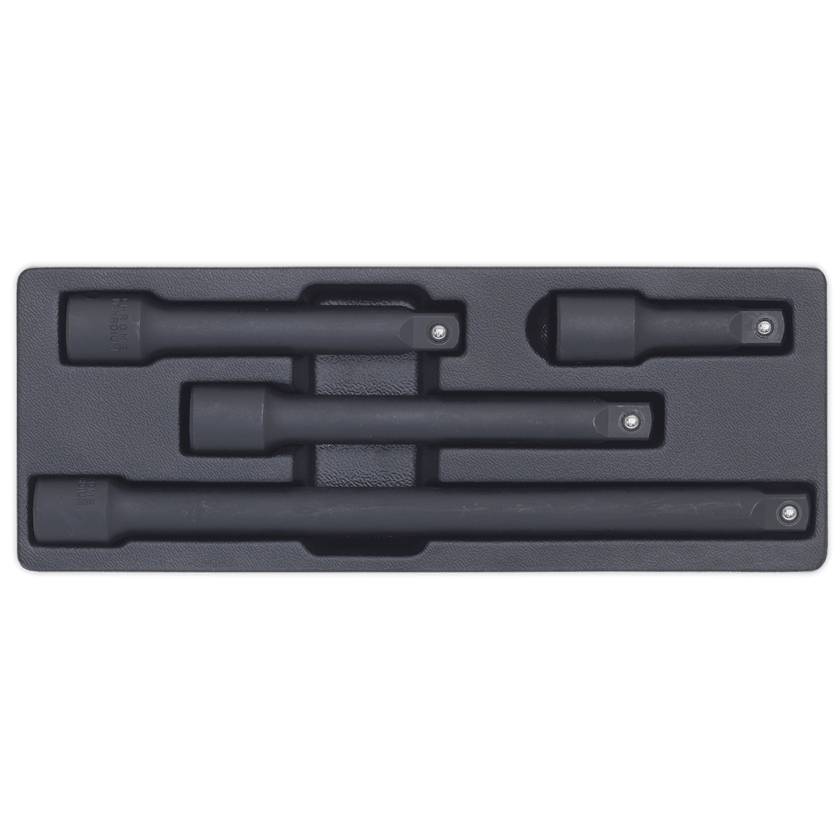 Set prelungitoare de impact, 4 piese, 1/2″ – In lucru Set prelungitoare de impact, 4 piese, 1/2" - In lucru
