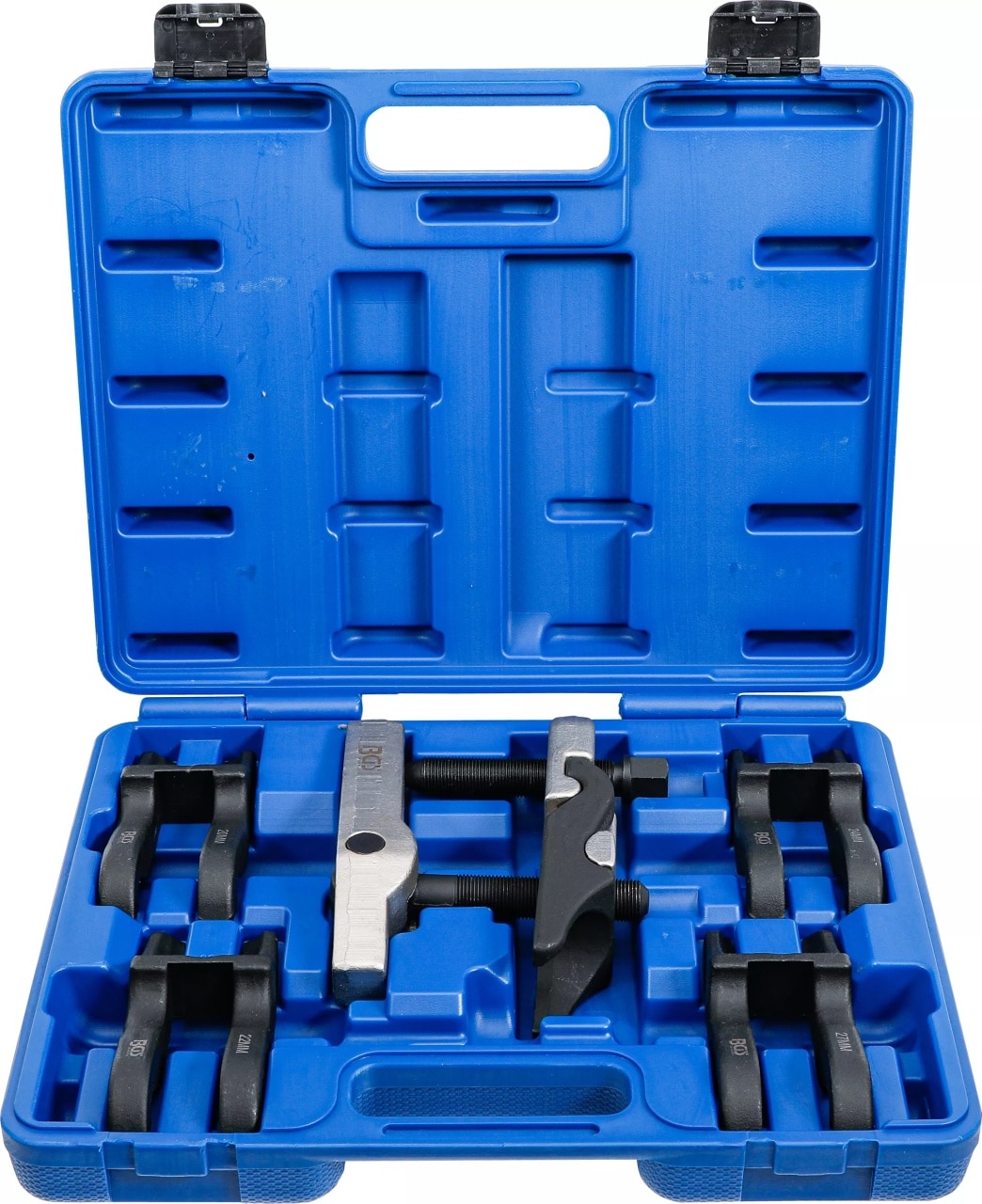 Set prese pentru pivoti de autoturisme si autoutilitare usoare cu brate de schimb, 20, 22, 24, 27 si 30 mm, BGS 1790 – Directie Set prese pentru pivoti de autoturisme si autoutilitare usoare cu brate de schimb, 20, 22, 24, 27 si 30 mm, BGS 1790 - Directie
