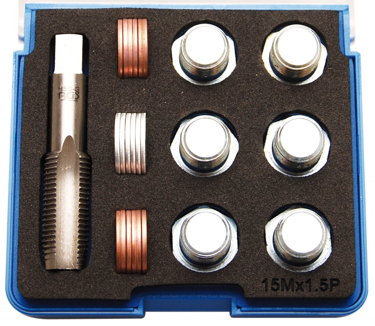 Set reparatie filete pentru baie de ulei, M15x1.5, BGS 157 – Schimb ulei Set reparatie filete pentru baie de ulei, M15x1.5, BGS 157 - Schimb ulei