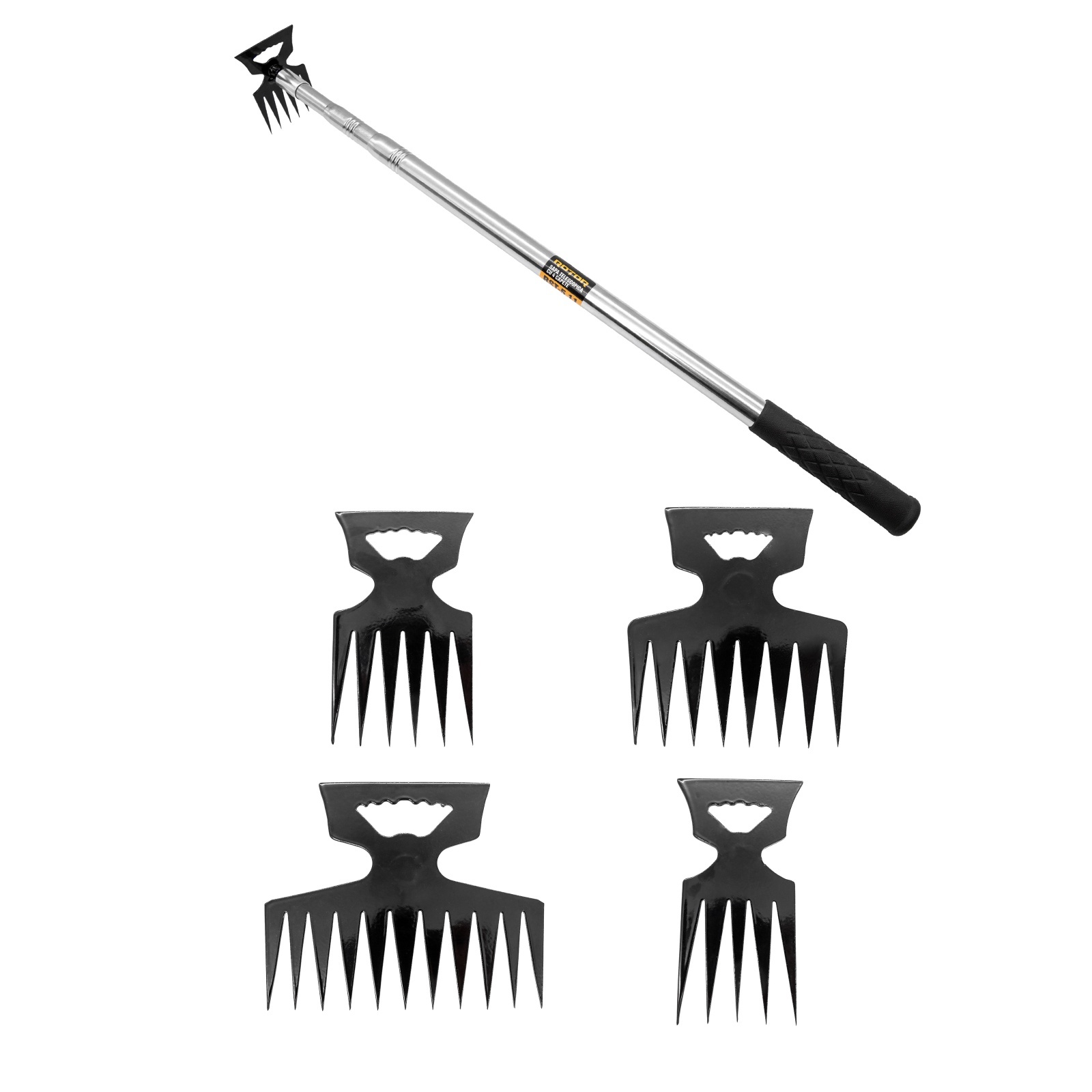 Set sapă telescopică multifuncțională cu 4 capete (11, 8, 6, 5 dinți) ROTOR RST-5.11 – In lucru Set sapă telescopică multifuncțională cu 4 capete (11, 8, 6, 5 dinți) ROTOR RST-5.11 - In lucru