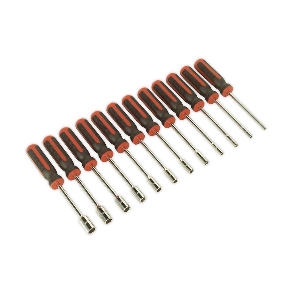 Set surubelnite cu capat chei tubulare, 12 piese – In lucru Set surubelnite cu capat chei tubulare, 12 piese - In lucru