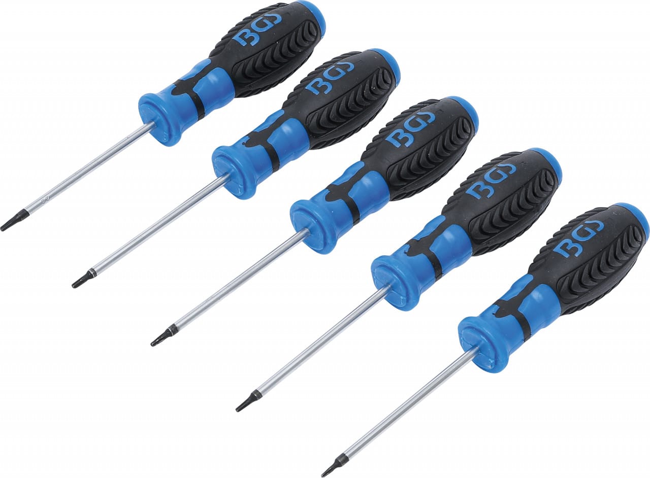 Set şurubelniţe Profil Torx cu gaura T6 – T10, 5 piese, BGS 6826 – Surubelnite/Torx-uri si Inbusuri Set şurubelniţe Profil Torx cu gaura T6 - T10, 5 piese, BGS 6826 - Surubelnite/Torx-uri si Inbusuri