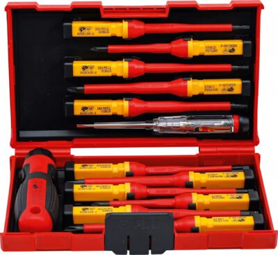 Set şurubelniţe VDE cu capete interschimbabile, 13 piese, BGS 35814
