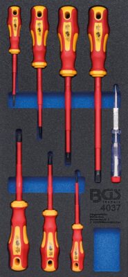 Set surubelnite VDE pentru banc de lucru mobil, 8 piese, BGS 4037