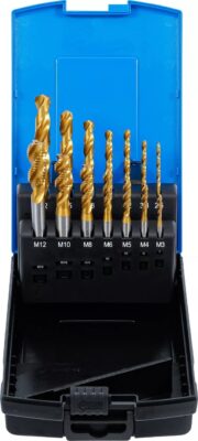 Set tarozi M3 - M12 cu burghie incluse Ø 2,5 - 10,2 mm, BGS 9296