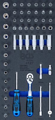 Set tubulare 6.3 mm (1/4 ) 50 piese | echipare 1/3 pentru dulap de scule, BGS 4127