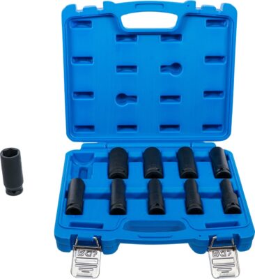 Set tubulare de impact 10 - 24 mm, antrenare 1/2", 10 piese, BGS 5206