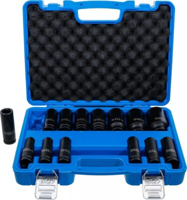 Set tubulare de impact adanci 10-32mm, antrenare 1/2'', 14 piese, BGS 5207
